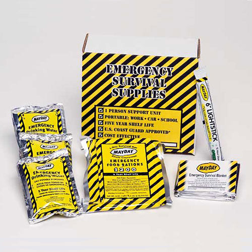basic survival gear 1-Day Basic Survival Kit in box
