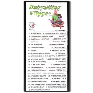 Babysitting Flip Chart for Child Care Providers from Sunset Survival and First Aid