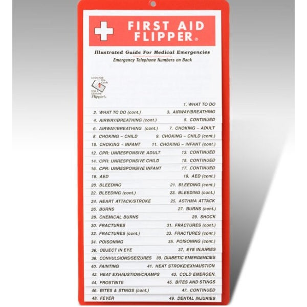 First Aid Flip Chart for School - Home - Office