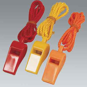 Plastic Whistle with Lanyard - Pack of 3 from Sunset Survival and First Aid