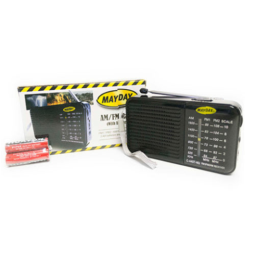 AM-FM Radio with Batteries from Sunset Survival and First Aid