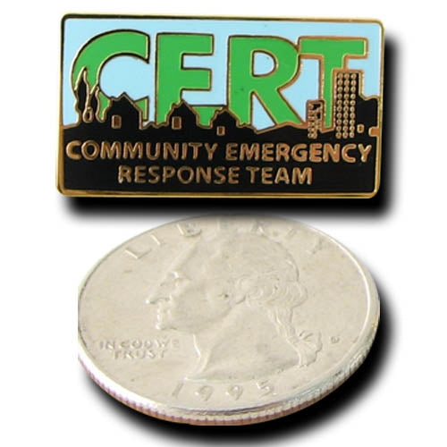 CERT Pin from Sunset Survival and First Aid