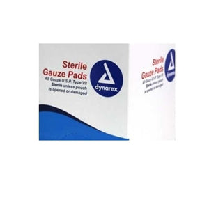 Sterile Gauze Pads 4"x4" - Box of 100 from Sunset Survival and First Aid