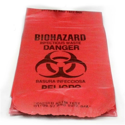 Biohazard Infectious Waste Bags - 10-pack from Sunset Survival and First Aid