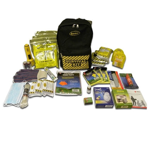 3-person Deluxe Emergency Backpack with First Aid, Food, Water, More!