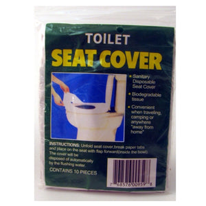 Disposable Toilet Seat Covers - 10-pack from Sunset Survival and First Aid