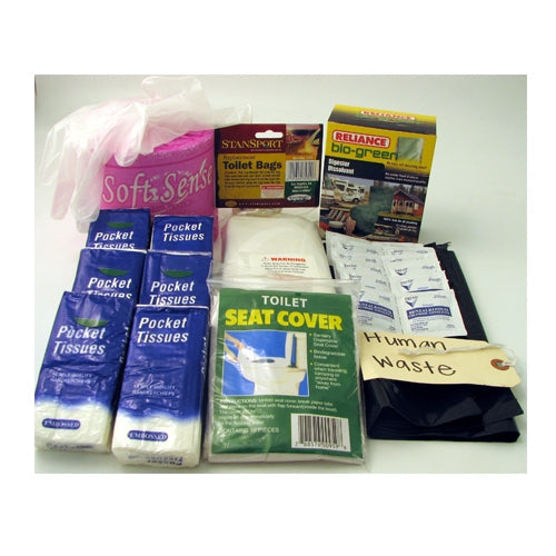 55-pc Sanitation Kit for Emergency Toilet from Sunset Survival and First Aid