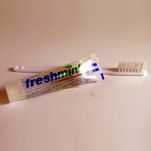 Travel Toothbrush, Toothpaste from Sunset Survival and First Aid