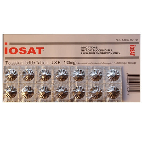 IOSAT Potassium Iodide Radiation Pills from Sunset Survival and First Aid