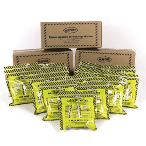 Case of Emergency Water - 100 pouches from Sunset Survival and First Aid