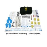 M-10411 1000-Person Medical Trauma Kit packed in 5 duffel bags