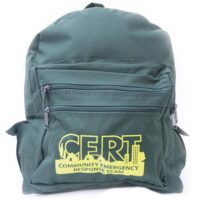 MST44G-CRT Green CERT Backpack from Sunset Survival and First Aid, Emergency Kits, C.E.R.T. Supplies, Disaster Preparedness